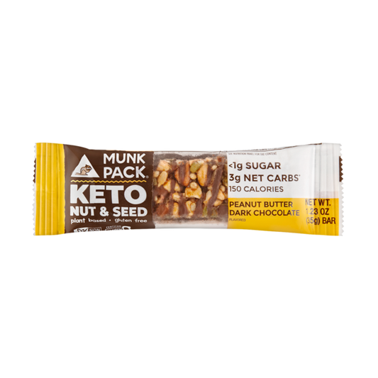 Munk Pack Peanut Butter Dark Chocolate Keto Nut & Seed Bar