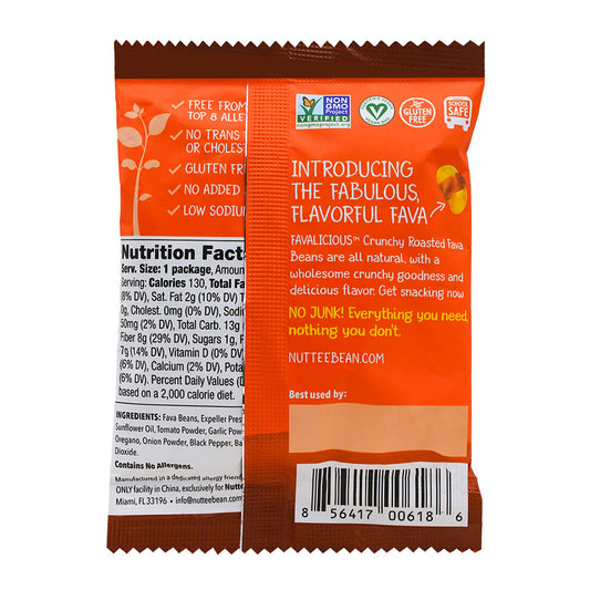 Nuttee Bean Co. - Favalicious Pizza - Crunchy Roasted Fava Beans 1 oz