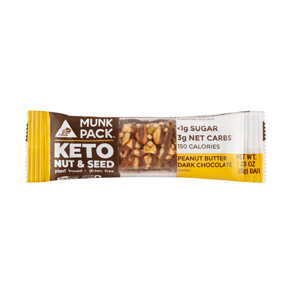 Munk Pack Peanut Butter Dark Chocolate Keto Nut & Seed Bar