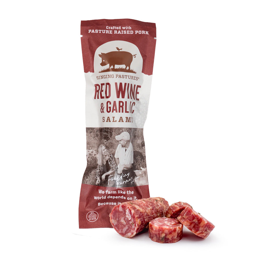 Singing Pastures - Red Wine & Garlic Salami